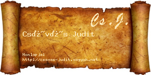 Csávás Judit névjegykártya