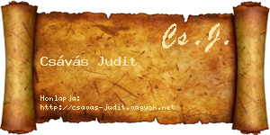 Csávás Judit névjegykártya