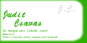 judit csavas business card