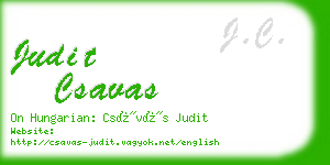 judit csavas business card